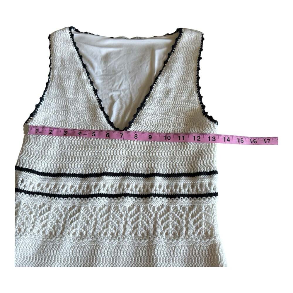 Abercrombie & Fitch White Crochet Knit Mini Dress Bodycon Sleeveless Lined XS - Picture 8 of 12